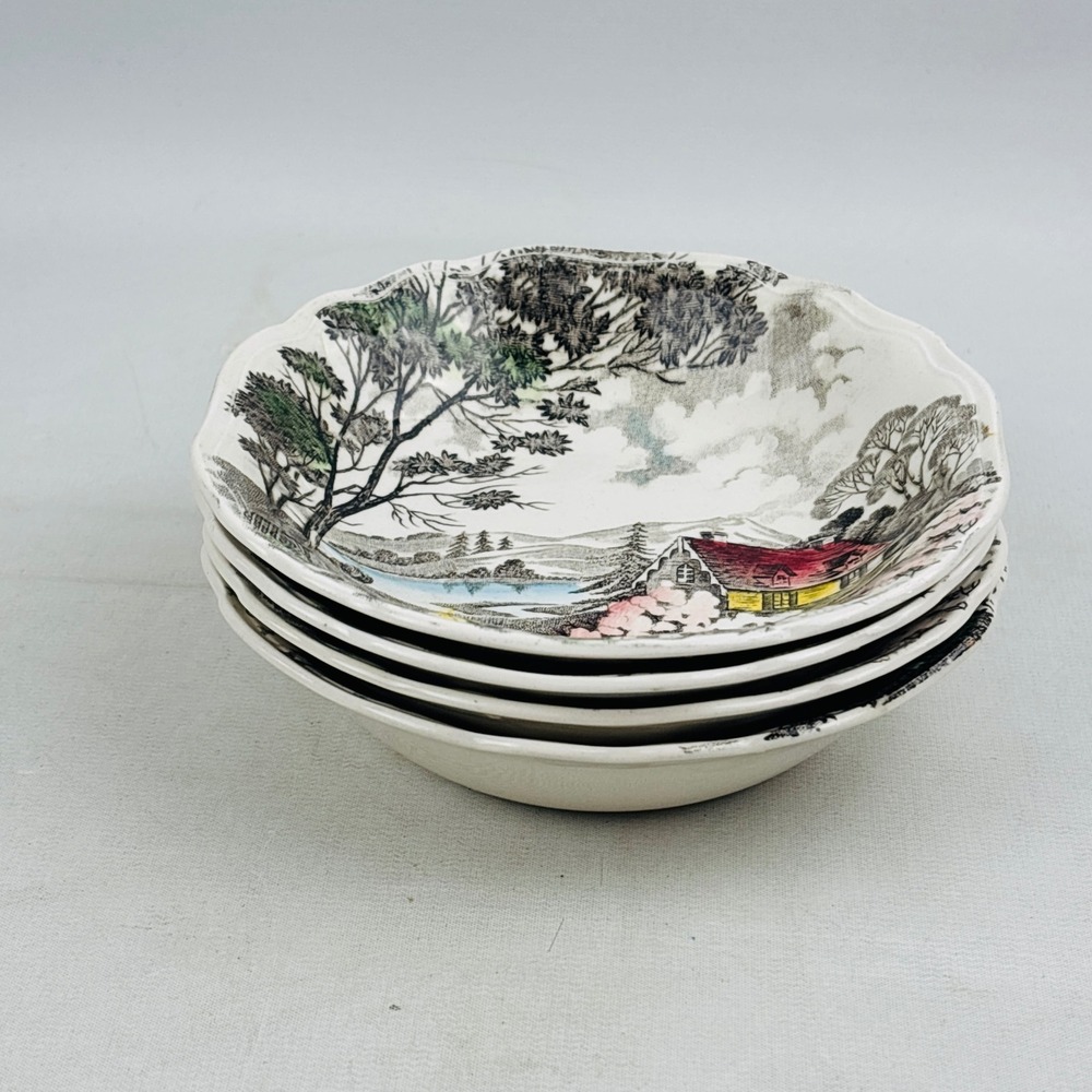 J&G Meakin Welcome Home Fruit Dessert Sauce Bowl Set of 4 English Staffordshire